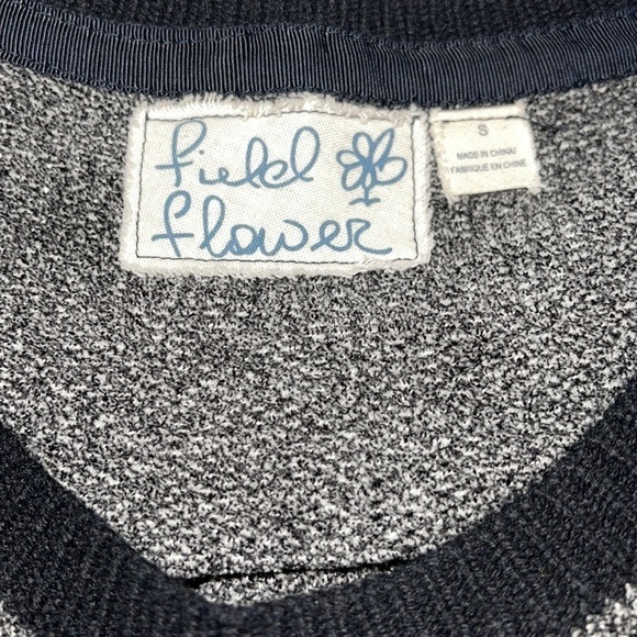 FIELEL FLOWER Black & White Anthropologie Sweater - Picture 4 of 7